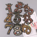 2024 Factory Stock Embroidery Heat Transfer Patches Iron on Number Sequin Patch Embroidery