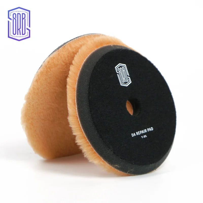 SURAINBOW Auto Detailing Car Polish 5/6 Inch DA Wool Pad for Car Buffing Scratches Remove
