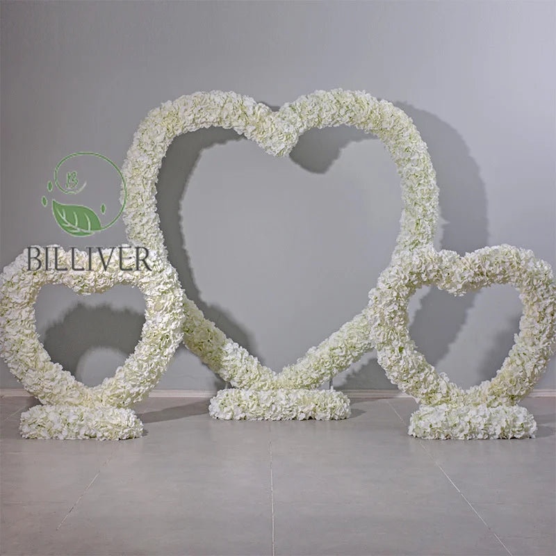 Heart Shaped Arch Floral Runner Wedding Decor Artificial Silk Flower for Proposal Arrangement Wedding Proposal Flower Heart Arch