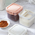Square Kitchen Pantry Organization Eco-friendly Reusable Durable Plastic Containers for Sugar Salt Food Storage