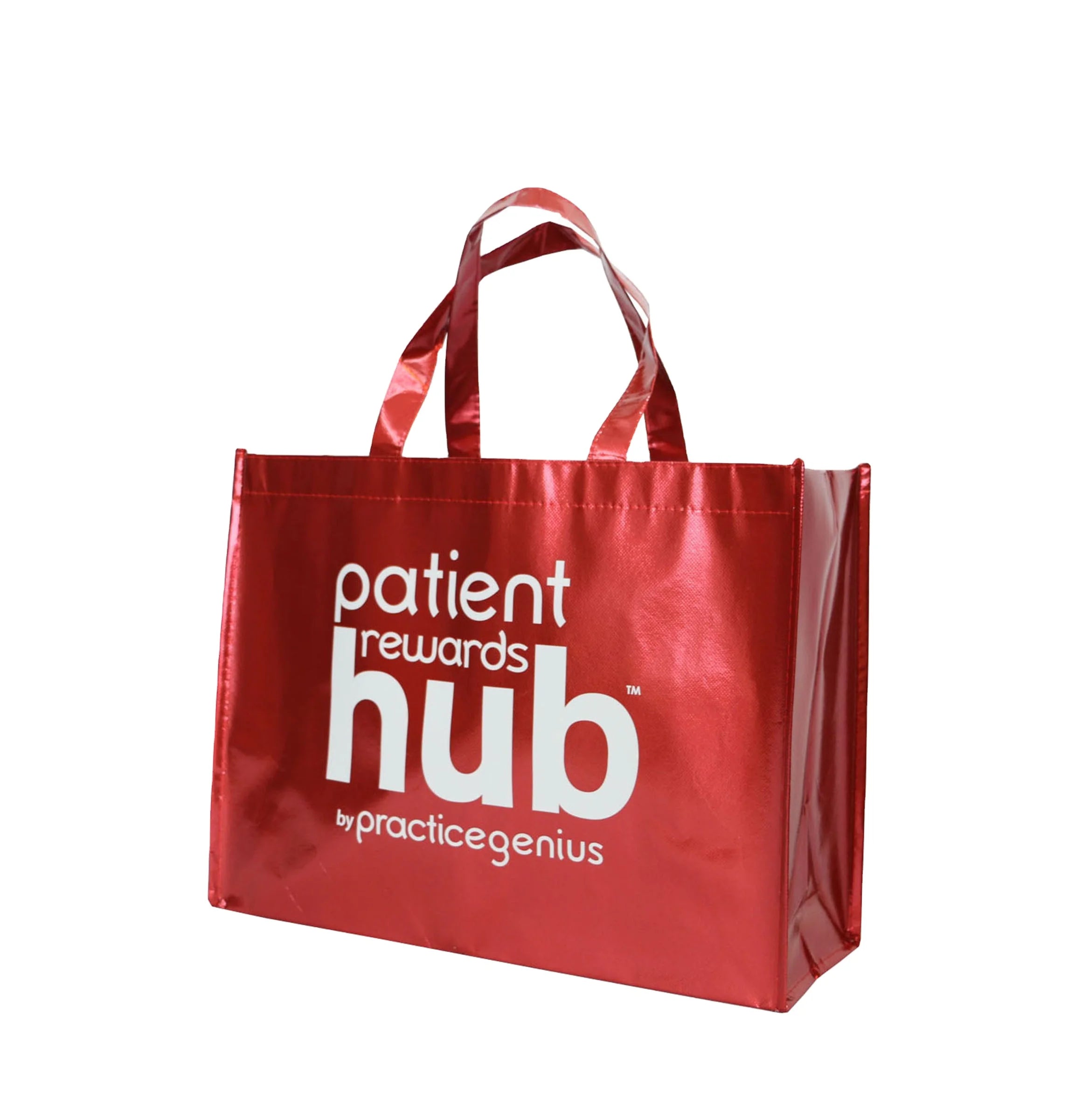 Wholesale Metallic Red and Golden Hot-Pressed Non-Woven Tote Bags Recyclable PP Foil Laminated for Grocery Shopping