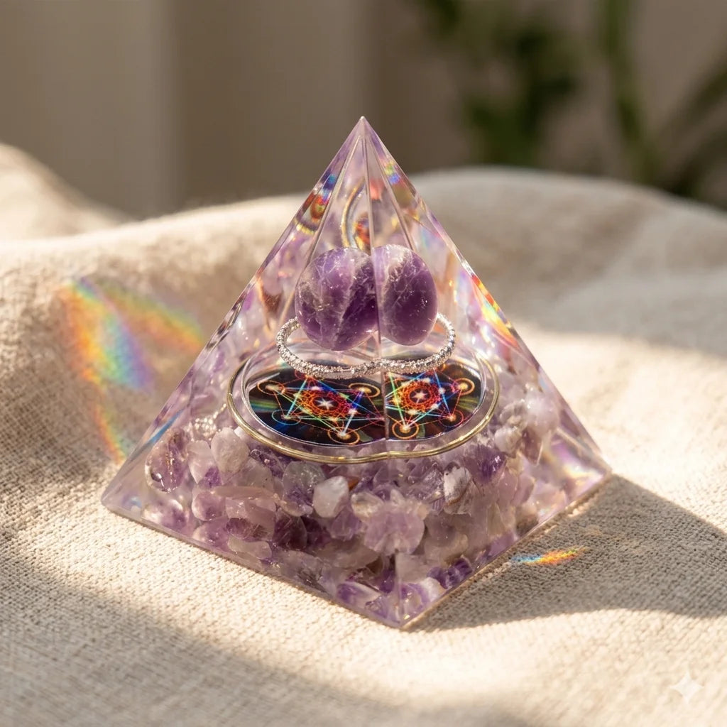 60 Styles 6CM Natural Crystal Orgone Pyramid Healing Chakra Energy Resin Meditation Reiki Spiritual Home Decoration Gift