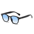Custom Logo Retro Men Women Clear Ocean Gradient Lens Sun Glasses UV400 Rivets Round Punk Sunglasses Men Women