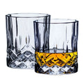 Free Sample Old Fashioned Crystal Whiskey Glasses Luxury Lead-Free Rotate Tumbler Shot Glass for Home Bar Party