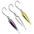 Topline Tackle Luya Bait Moth Glitter 1.5g 2.5g Micromatter White Stripe Horse Mouth-tip Luya Bait Long Cast Metal Glitter