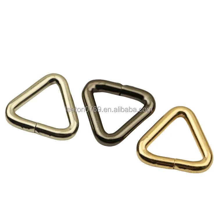 Stock Supply 0.75 Inch 19 mm 3 Colors 4.8mm Wire Diameter Metal Triangle Bag Buckle