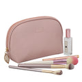 2021 New Arrival Quality Leather Makeup Toiletry Gift Bags Factory Custom Pink PU Maquillage Cosmetic Zipper Bag for Women