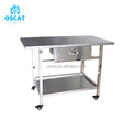 OSCAT Veterinary Instrument  Animal Medical  Exam Table Universal Brake Wheels For Veterinary Hospital Use