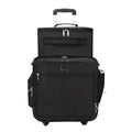 For Professional 2-in-1 Nylon Black Large Zipper Closure Detachable Makeup Travel Case