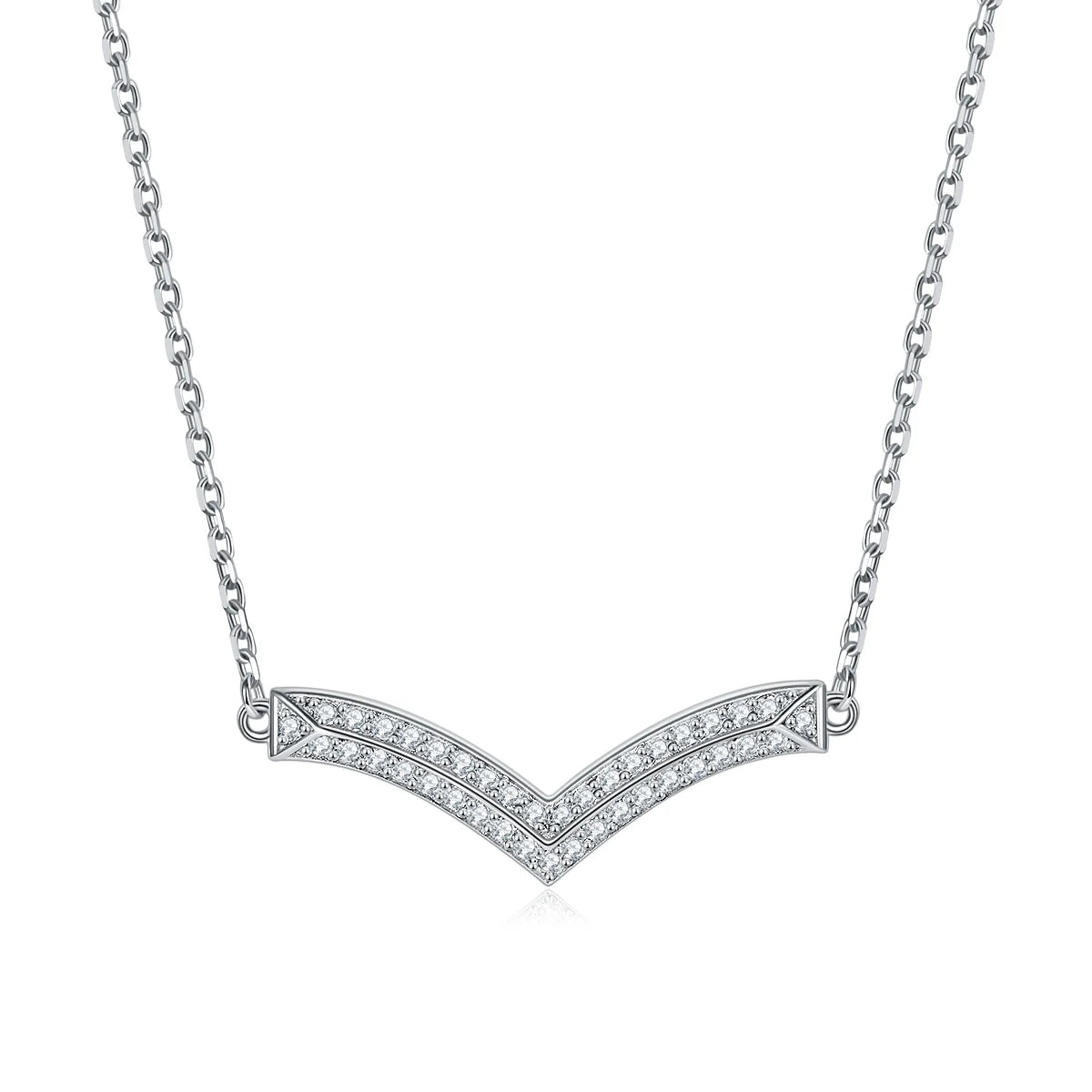 Luxury Fashion925 Silver Zircon Elegant Pendant Necklace for Women Jewelry