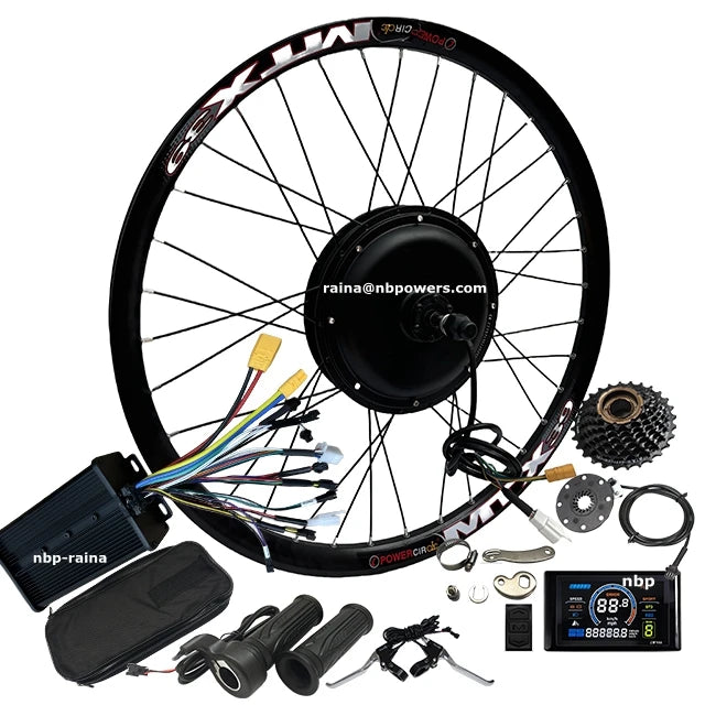 MTX Wheel 27.5 29inch 72V2000W Electric Bike Ebike Bicycle Hub Part Motor Rear Conversion Kit 45A Sine Wave Dual Hall Controller