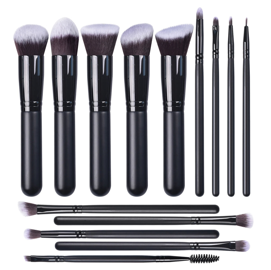 Black Series Professional Brush Makeup Kit Hot Selling Make up Brush Set Synthetic Hair Pink Bag Beauty Care Make Tools Normal