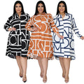Hot Selling Irregular Print Plus Size Women Clothing T Shirt Dress Women Casual Loose Dresses