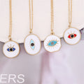 New Fine Bohemia Stainless Steel Enamel Evil Eye Necklace for Women