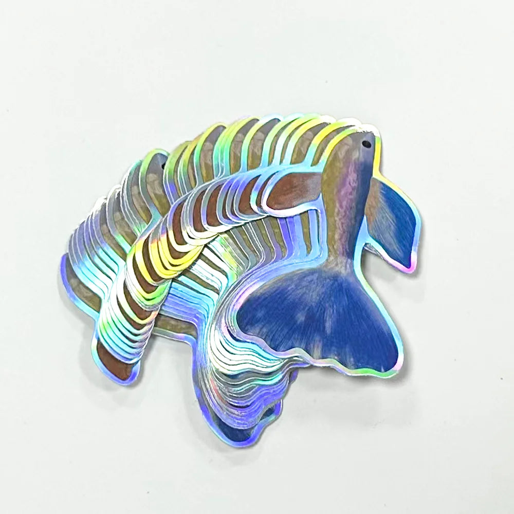 Custom Printed Holographic Die Cut Stickers Custom Logo Vinyl Labels Hologram Stickers UV Resistant