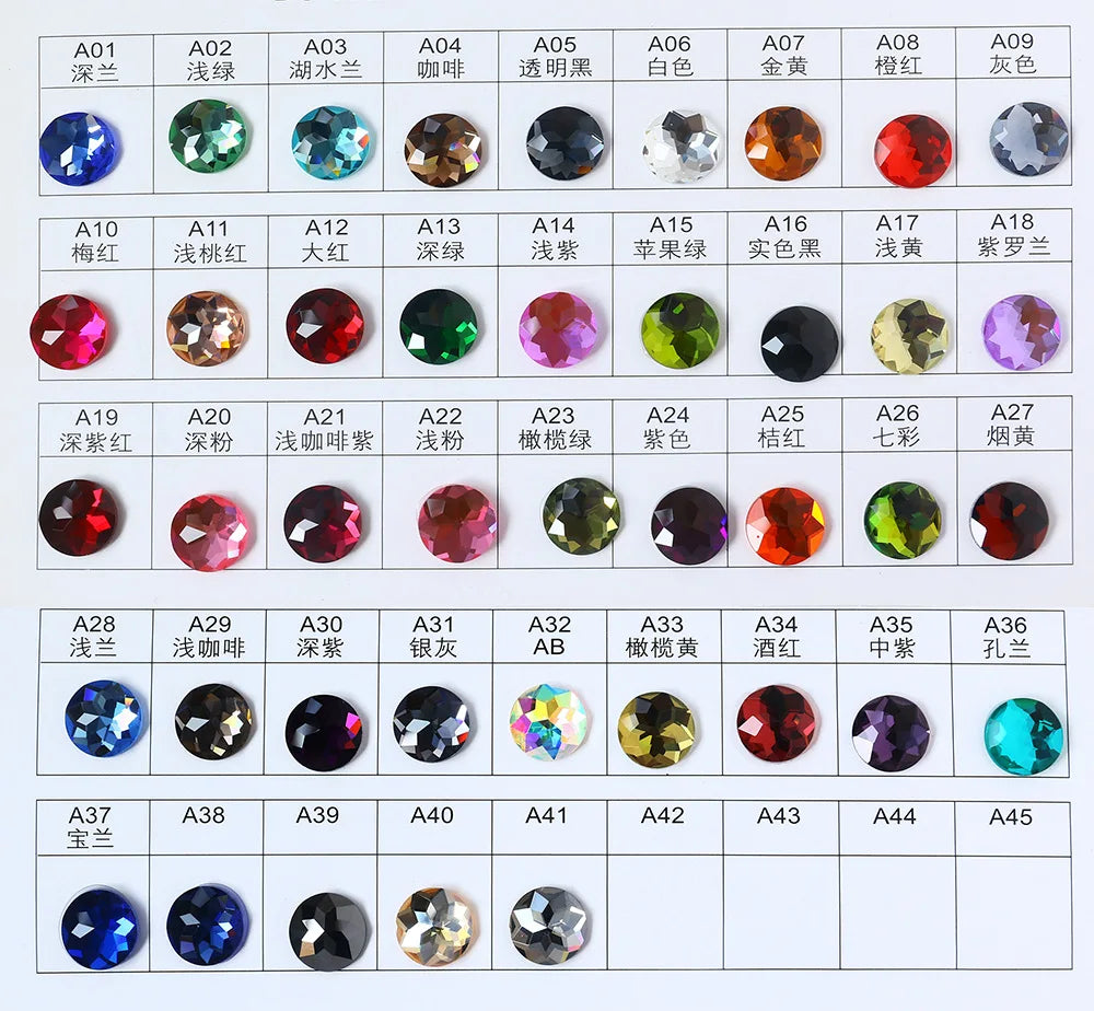 Fancy Crystal AB Decoration Jewelry Clothing K9 Crystal 1061 Glass Flat Back Stone Rhinestone for Garment Design