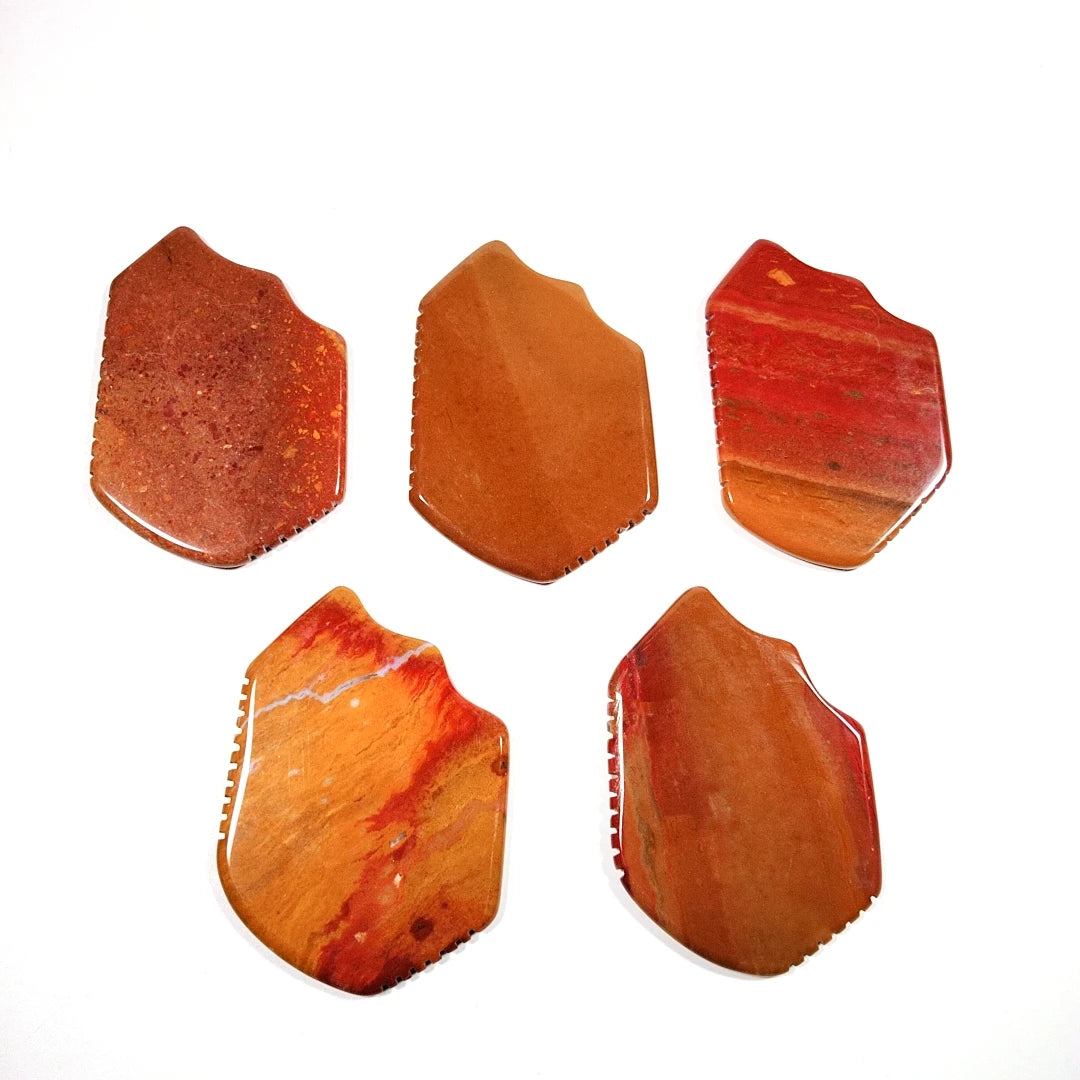 HY Fast Shipping Beauty Personal Care Spiky Mookaite jasper Gua Sha Manufacturer Board Spiky Guastone