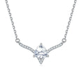 Custom Pendant Cushion Cut 6*6mm Prong Setting Cross Pendant Necklaces Pure Silver
