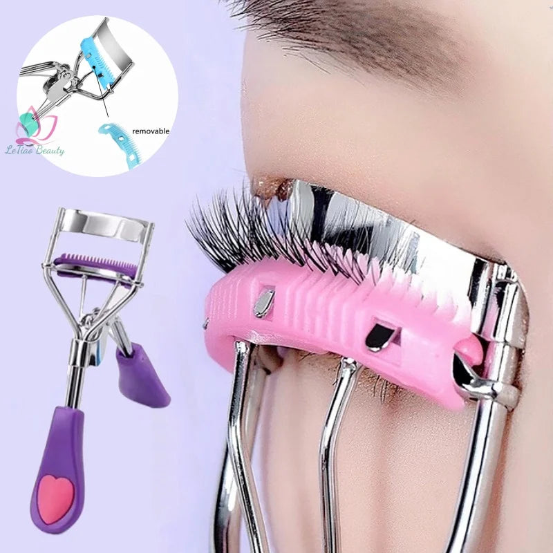 Wholesale Eyelash Curler With Comb  and Heart Handle Easy to Operate Eyelash Tools Easy to Create Perfect Big Eyes