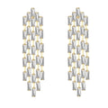 Personalized Fashion Brass Electroplated Gold Inlaid Zirconia Sparkling Tassel Earrings Jewelry Customized