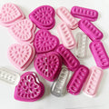 Pink clear Disposable Adhesive Pallet Eyelash Extension Different Shape Plastic Glue Holder Lash Holder Pallet Pads Glue Pallet