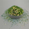 Xucai Silver Glitter Bulk Craft Glitter Powder Iridescent Sequins Hexagon Fine Glitter for Holiday Sprays Christmas Decorations