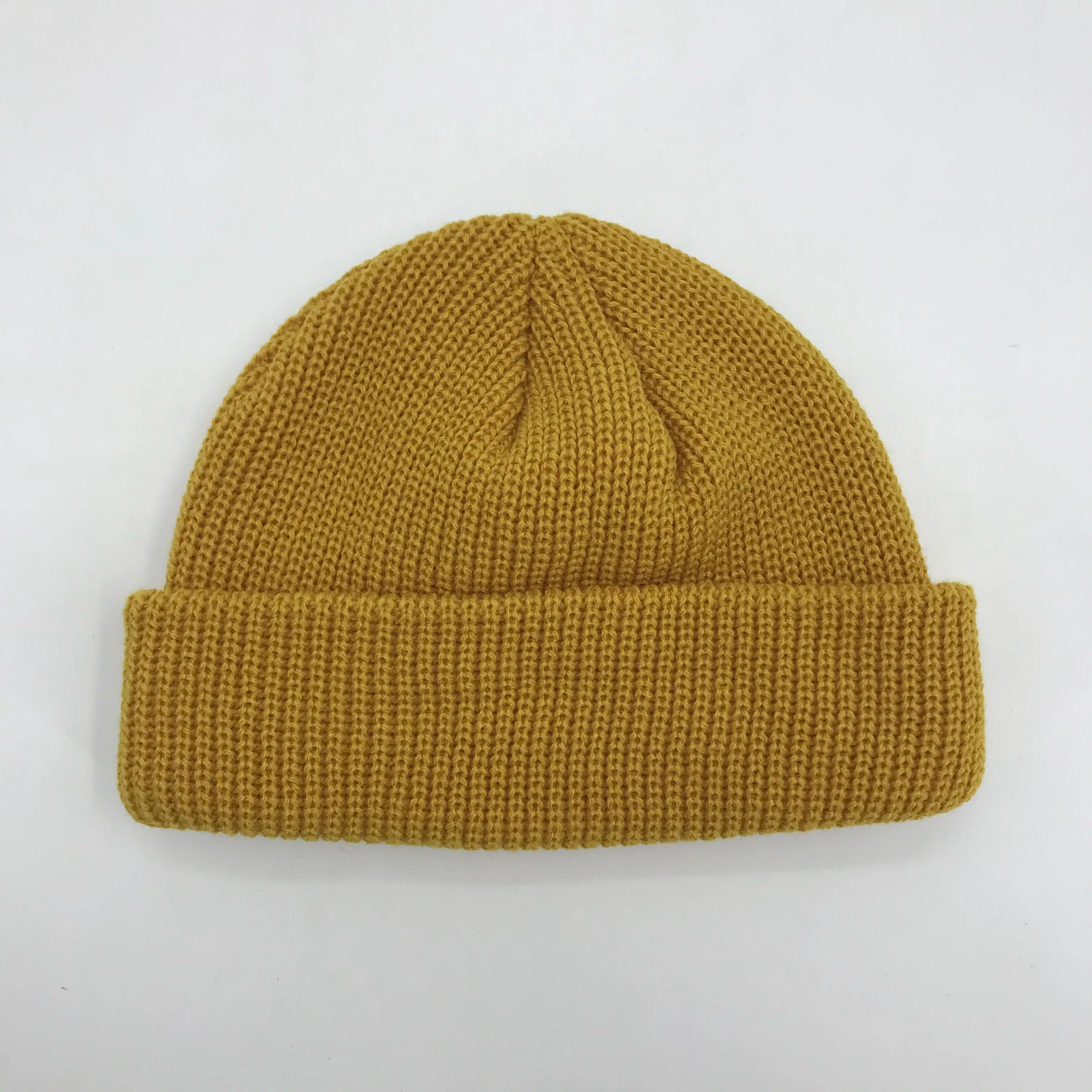 Benaie Unisex 100% Acrylic Warm Winter Beanie Soft Checked Beanie with Embroidered Logo Skiing Daily Use Dot Pattern Printing