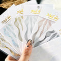3D Nail Stickers Geometry Ribbon Design 7colorss Manicure Decals Adhesive Transfer Sliders Nail Art Decoration