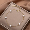 HOVANCI 18k PVD Stainless Steel Girls Gold Anklets Manufacturers Minimalist Pearl Sample Designs Anklet Thigh