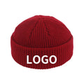 Wholesale Colored Winter Knitted Cuff Caps Custom Embroidered Logo Beanie Hats for Women Men MegaBDM