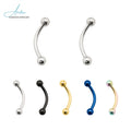 Trendy Gold Color Stainless Steel Body Jewelry Geometric Piercing Nose Rings Navel Bell Button Rings with Stone Pattern for Gift