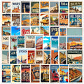 50Pcs European City Travel Graffiti Stickers for Luggage Bottle Decor London Rome Journey Sticker