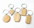 Wholesale Spot Wooden  Keychain Beech Wood Key Chain Laser logo Advertisement Keychain