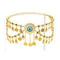 Coin Tassel  Waist Belly Chain Belly Turkish Gypsy Body Chain Dance Jewelry Bohemian Flower Waist Chain