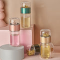 Infuser Filter Tumbler Tea Cup Travel Drinkware Colored Double Wall Glass Gourde D'eau Water Bottle Vasos De Vidrio
