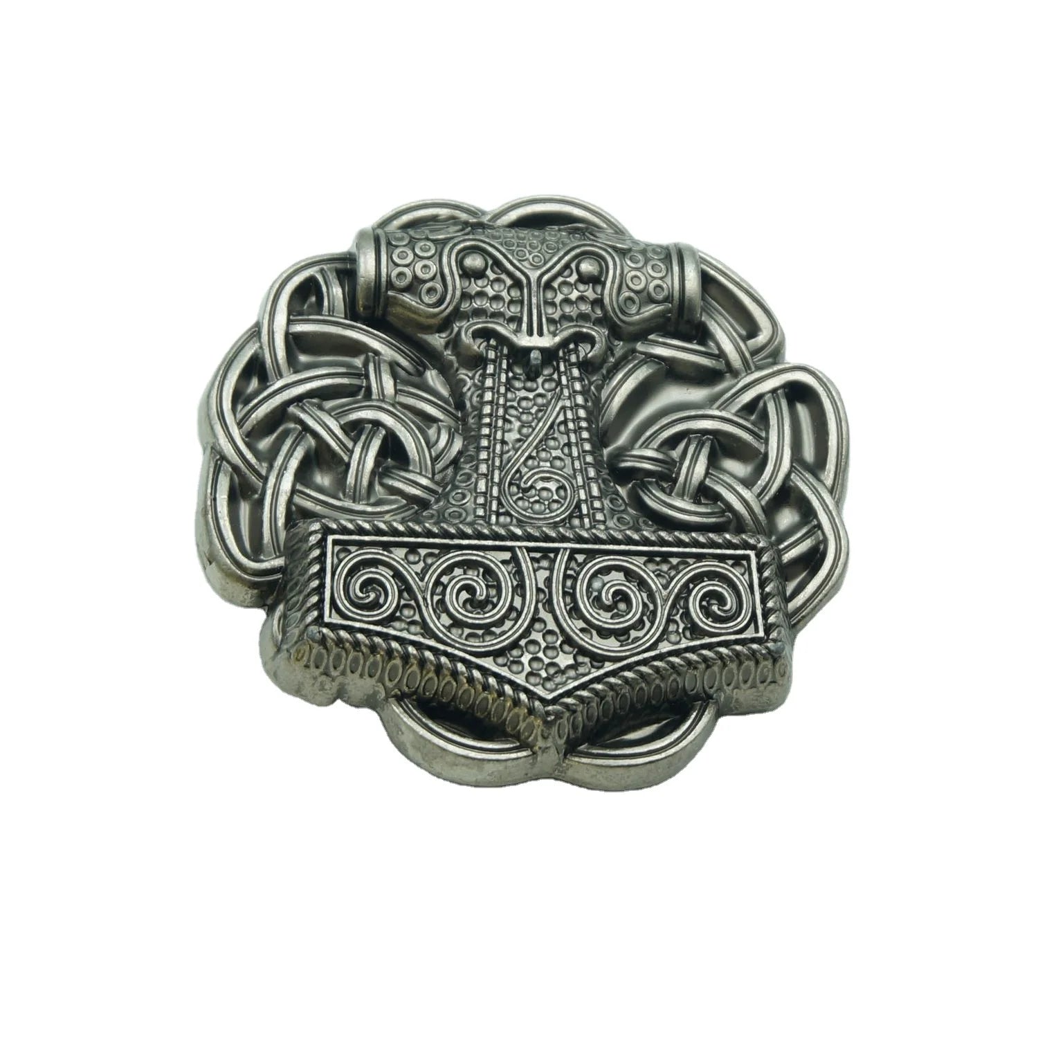 Viking Thor Hammer Celtique Pattern Belt Buckle Vintage  Denim Belt Buckle