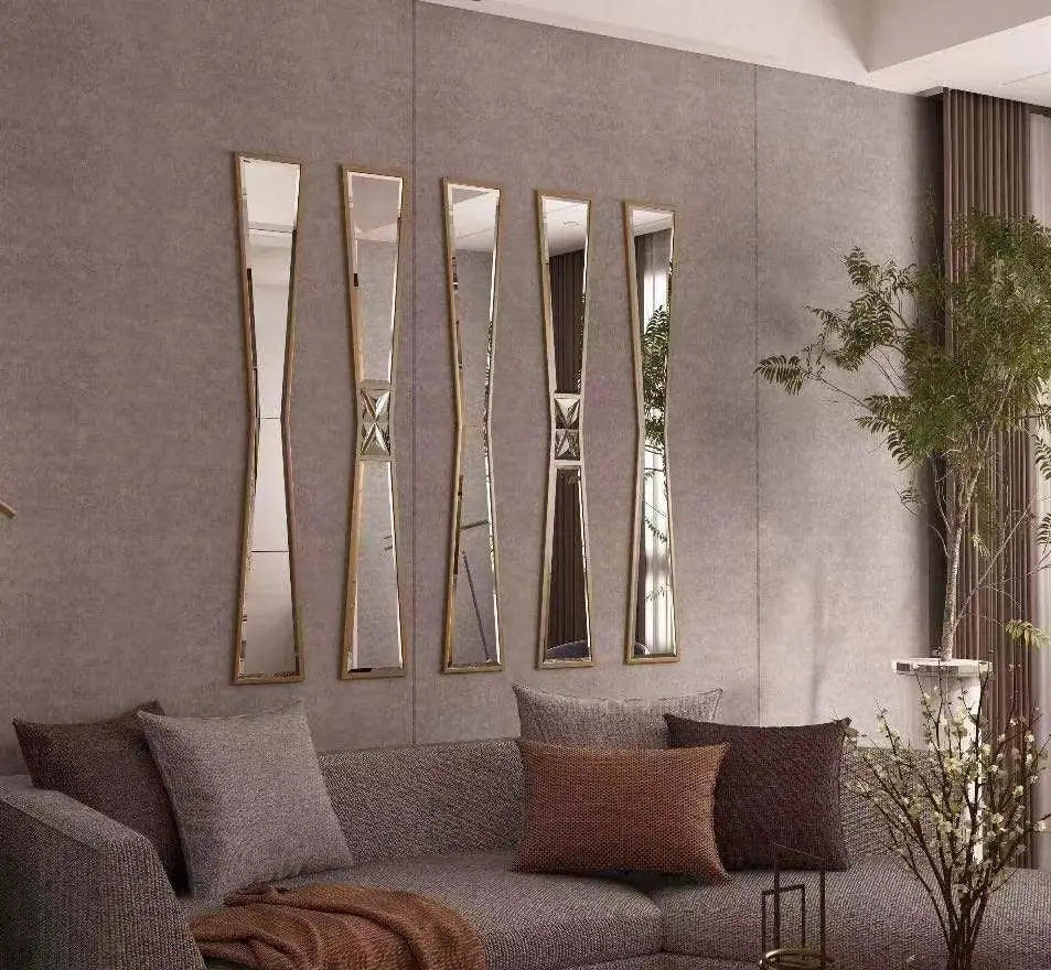100*15 New Design Luxury Wall Hanging Metal Frame Geometric Creative Art Decorative Mirror