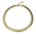 Latest 14K Gold Plated Stainless Steel Jewelry 10mm Snake Chain Herringbone Chunky Choker Punk for Women Party Necklaces P223345