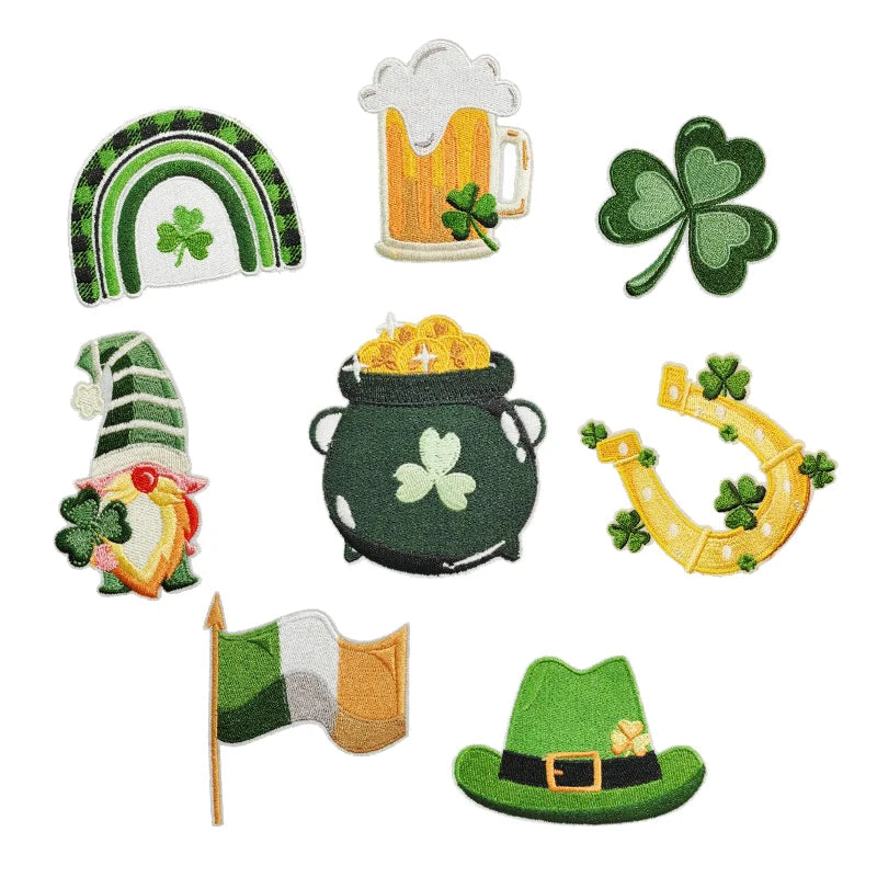 St. Patrick's Day Shamrock Felt Iron-on Embroidery St. Patrick's Day Patch