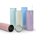 Sublimation Colored 20oz Straight Colored Stainless Steel Blank Sublimation Tumblers 20oz Vacuum Tumbler With Straw