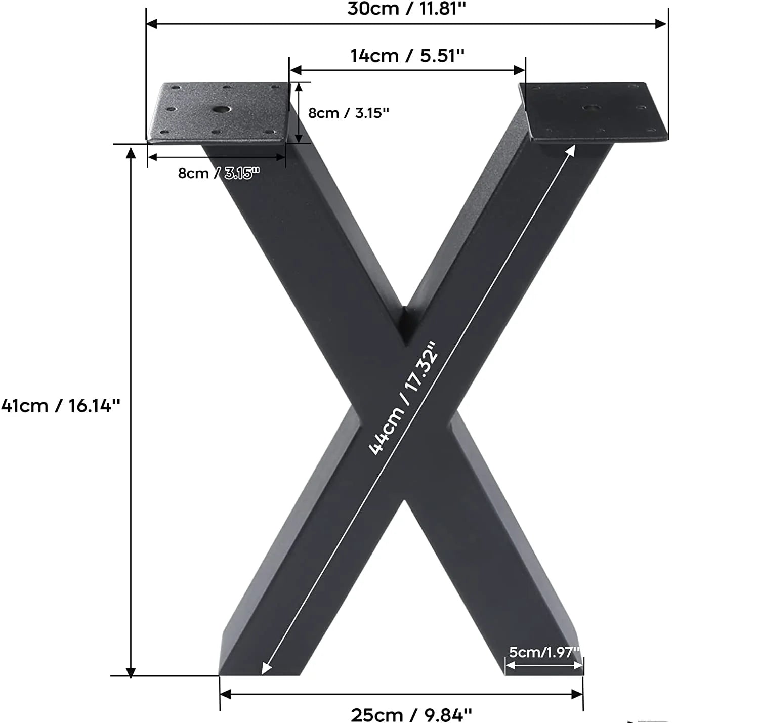Low Price Good Quality China Manufacturer4pcs Metal Furniture Table Legs for Sofa and Bench Metal Table Legs