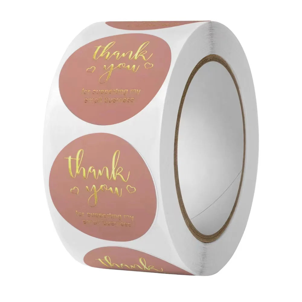 200pcs Custom Round Gift Seal Label for Party Business Decor Handmade Thank You Rolls Stickers Bottles Decoration