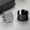 Fashion Korean Version Simple Fine Jewelry 925 Sterling Silver Dot Minimalist Ring Female Opening Matte Brushed Rings for Girls
