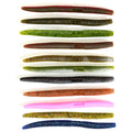 Newbility 135mm 10g Copper Glitter Fluorescent Soft Plastic Lures Bass Fishing Senko Grubs Worm Bait for Saltwater & River