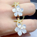Open Rings Adjustable Ring for Women Fashion Jewelry Wholesale Custom Starfish Natural Sea Shell Flower 18K Gold Plated Trendy