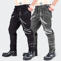 AeeDenim High Quality Black Slim Fit Cotton Zipper Denim Jeans for Men