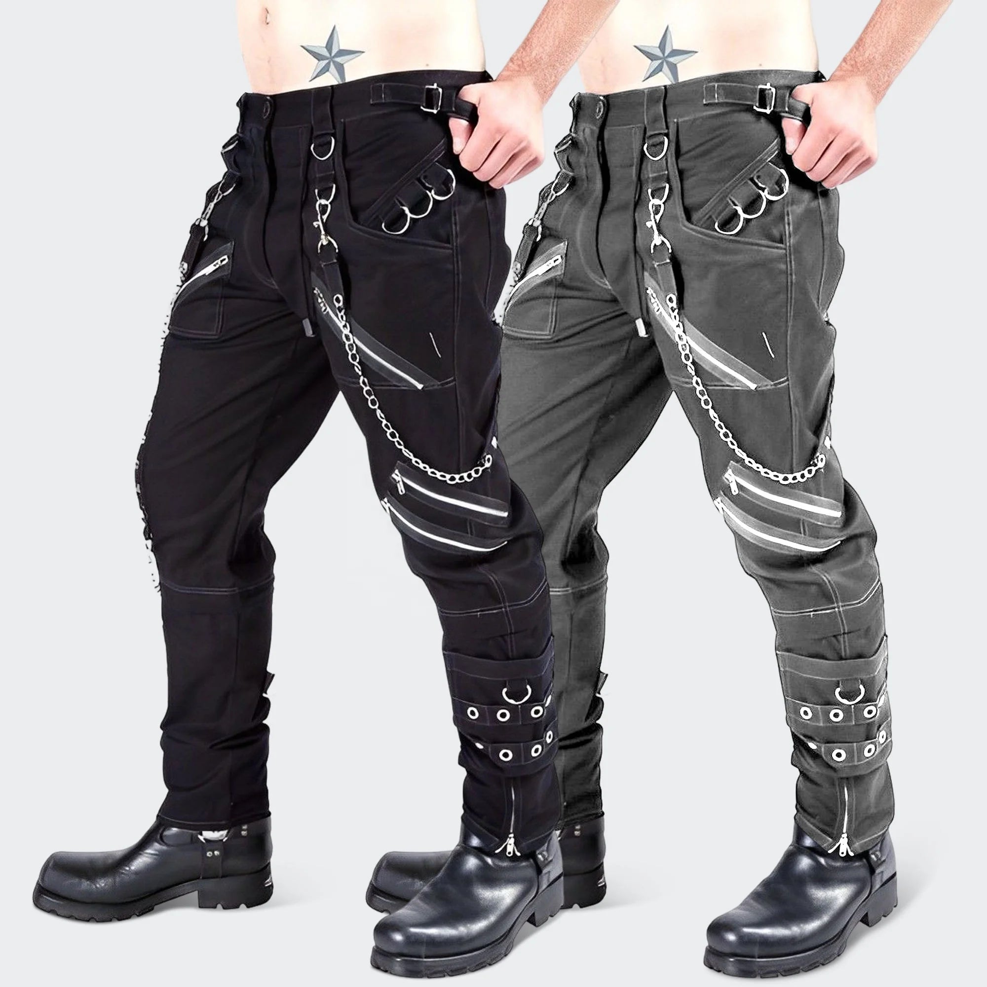 AeeDenim High Quality Black Slim Fit Cotton Zipper Denim Jeans for Men