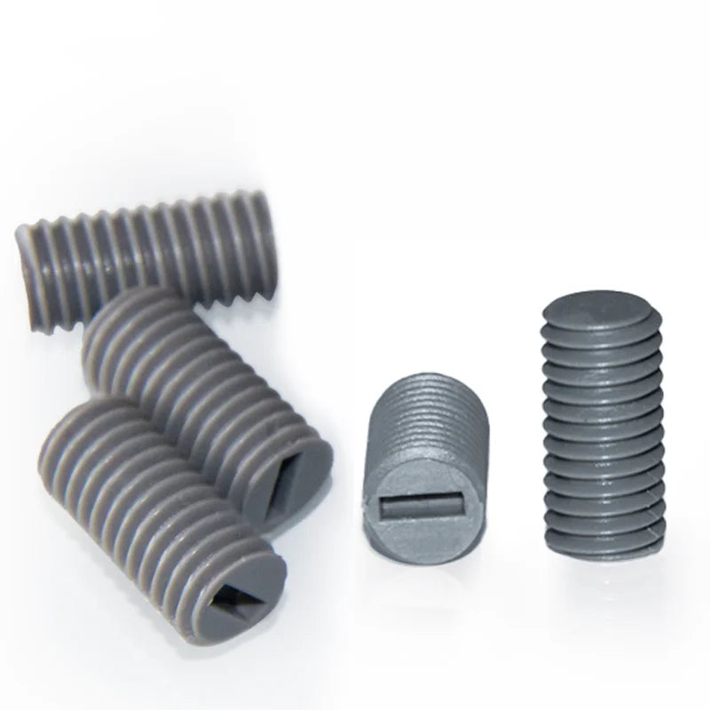 Plastic PVC Slotted Set Screw With Flat Point