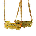 Duoying Children's Jewelry Nameplate Personalized Golden Heart 3D Name Acrylic Necklace