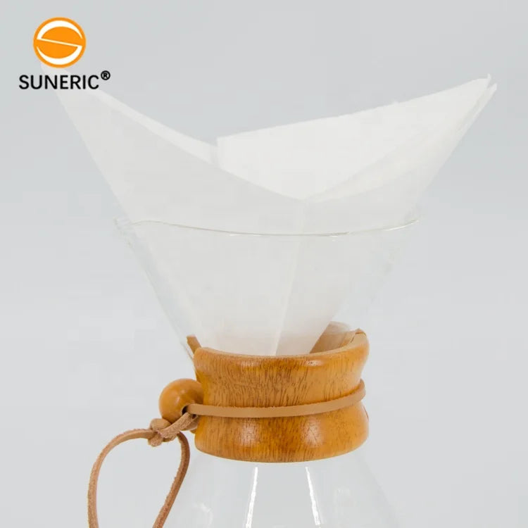 Barista V Shape Bleached Pour Over Coffee Cone Paper Filter 400 600 800 ml Dripper Chemix Coffee Filter Paper